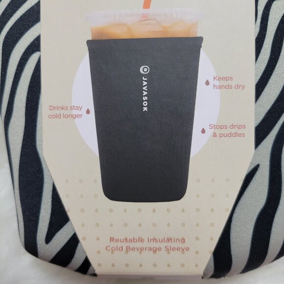 Java Sok Zebra Print Drink Sleeve - Picture 4 of 5